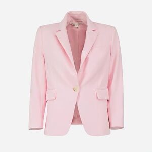 $645 Veronica Beard Cutaway Schoolboy Dickey Blazer Jacket in Ice Pink Size 6